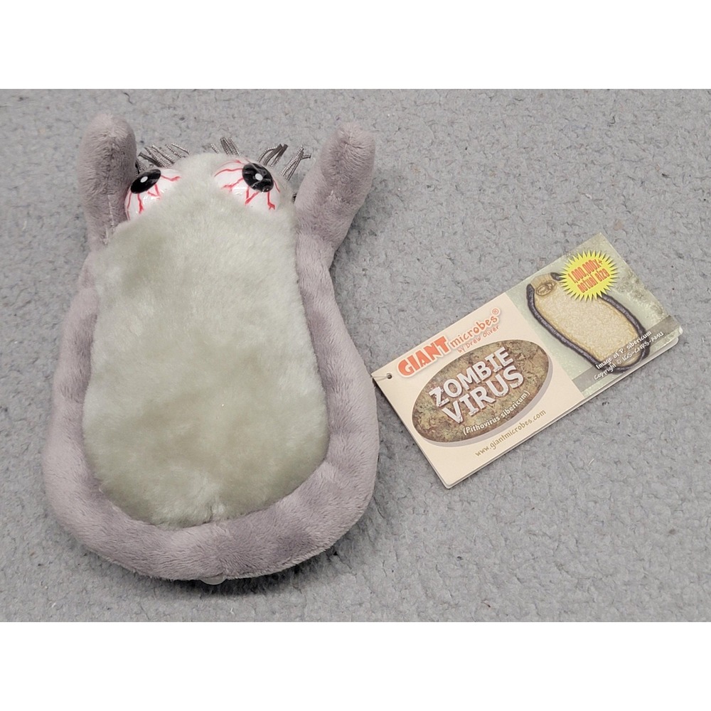 GIANTmicrobes Zombie Virus Pithovirus Plush‎ Toy Stuffed Microbe New Tag Gift